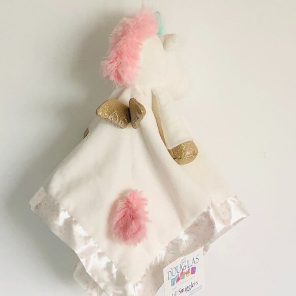 New w/Tag Douglas Baby Lil Snuggler White Unicorn Security Blanket Lovey - Picture 7 of 12